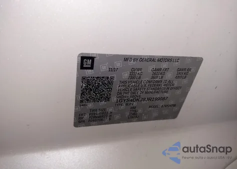 2018 Cadillac Escalade Platinum from USA, damaged, VIN 1GYS4DKJ8JR199087